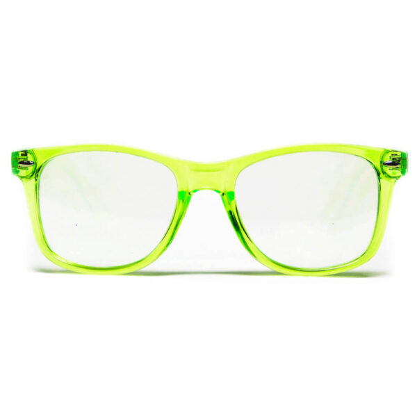 GloFX Diffraction Glasses – Transparent Green