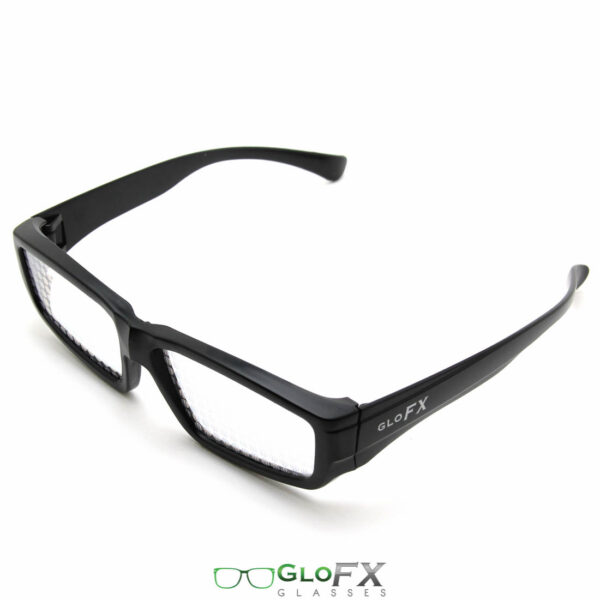 GloFX Spiral Diffraction Glasses Standard BlackGloFX Spiral Diffraction Glasses Standard Black3 Electro Music Maroc